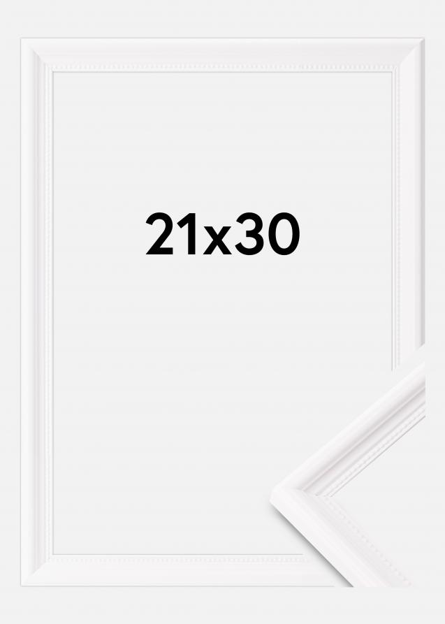 Moldura Gala Vidro acrílico Branco 21x30 cm
