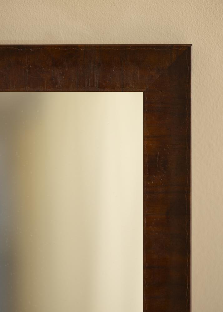 Espelho Ribe Castanho Folha de madeira de urze - Tamanho personalizvel