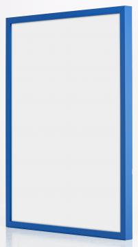 Moldura E-Line Azul 70x100 cm - Passe-partout Branco 24x36 inches