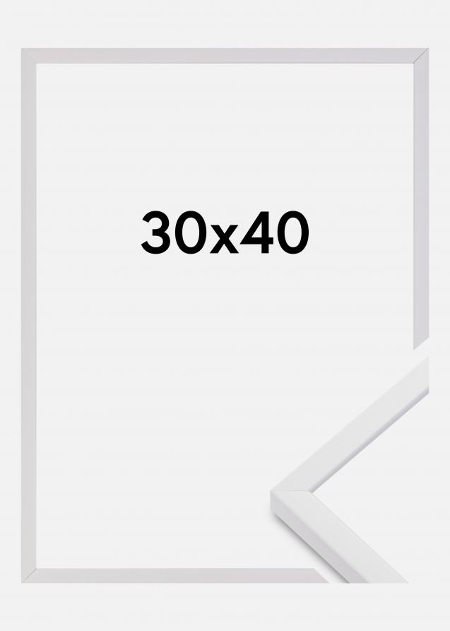 Moldura E-Line Vidro acrílico Branco 30x40 cm