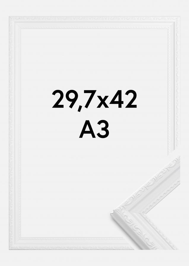 Moldura Abisko Vidro acrílico Branco 29,7x42 cm (A3)