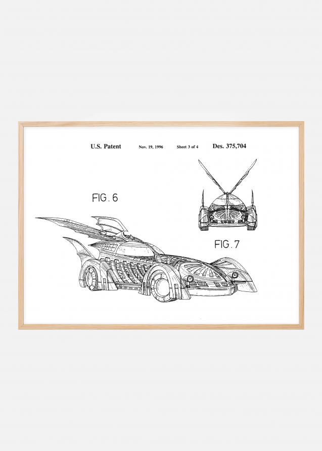 Desenho de patentes - Batman - Batmobile 1996 III Póster