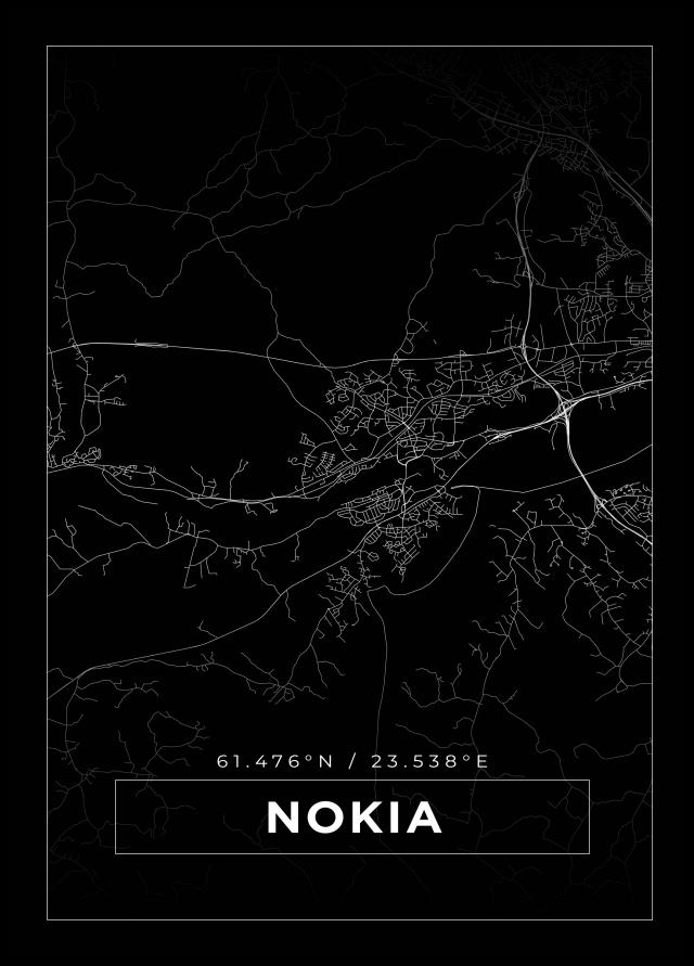Mapa - Nokia - Cartaz Preto