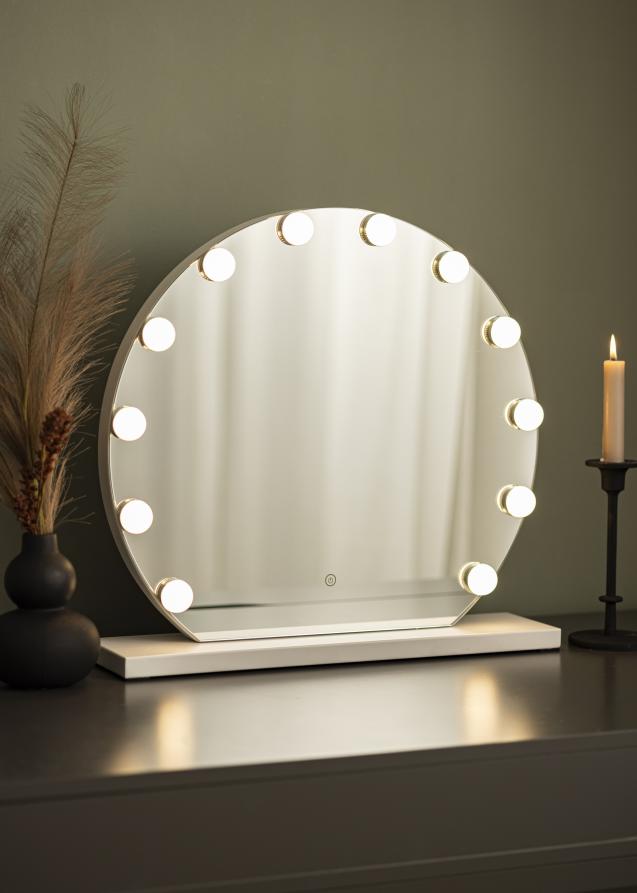 KAILA Espelho para toucador V Branco - 50x48 cm
