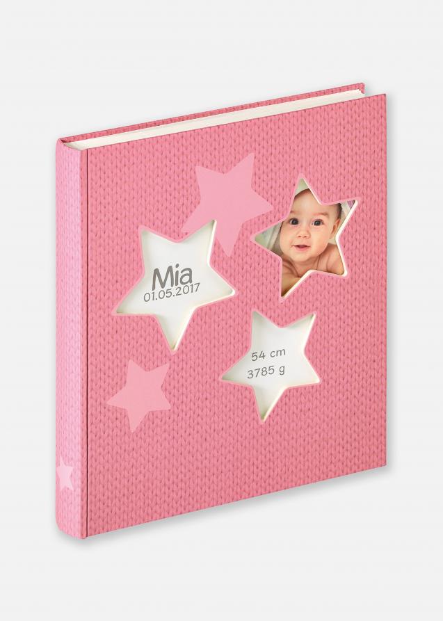 Estrella Álbum de bebé Cor-de-rosa - 28x30,5 cm (50 Páginas brancas / 25 folhas)
