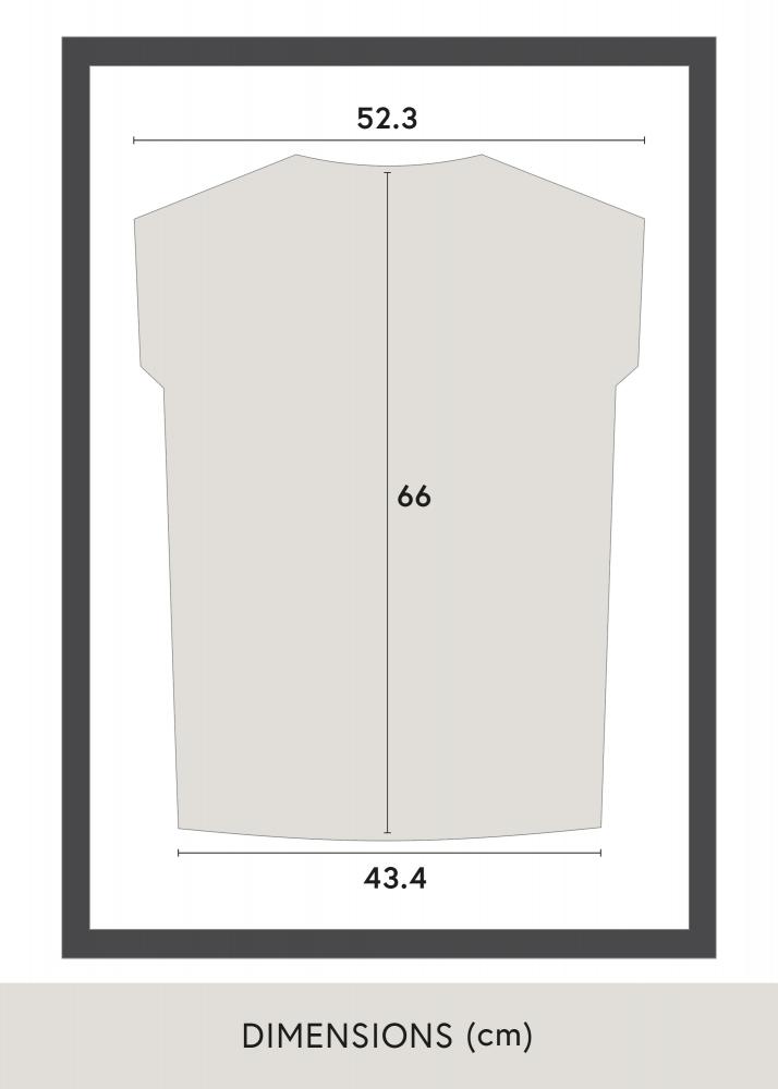 Moldura Jersey Caixa Vidro acrlico Preto/Branco 60x80 cm