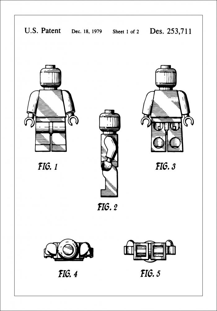 Desenho de patentes - Lego I Pster