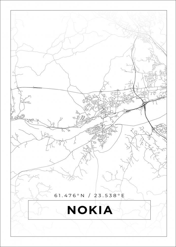Mapa - Nokia - Cartaz Branco