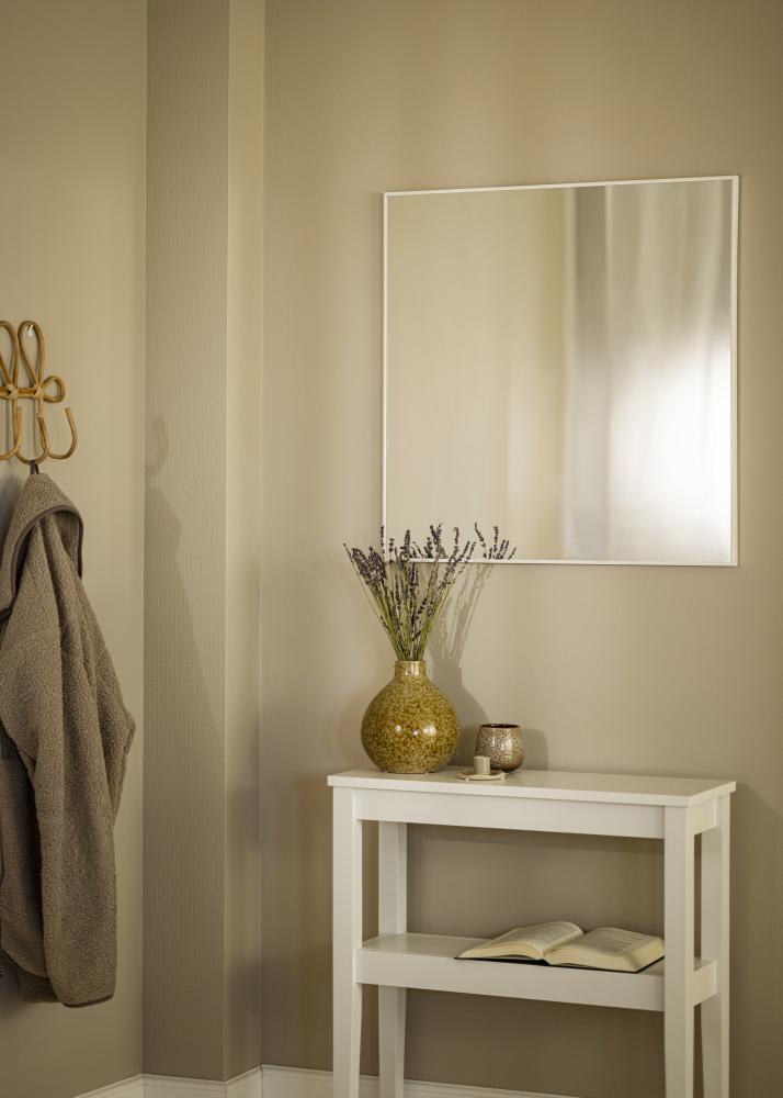 Espelho Minimal White 70x70 cm