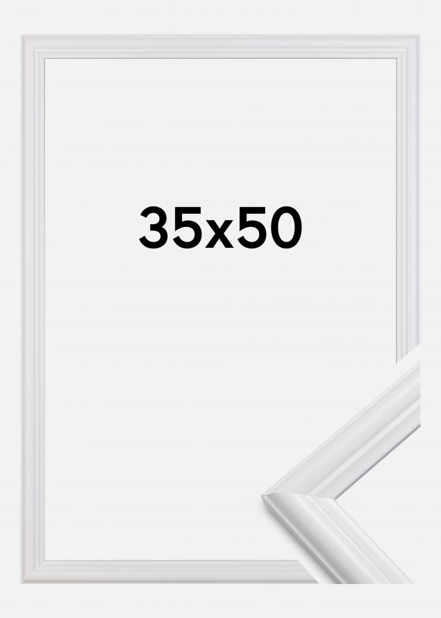 Moldura Siljan Vidro acrílico Branco 35x50 cm