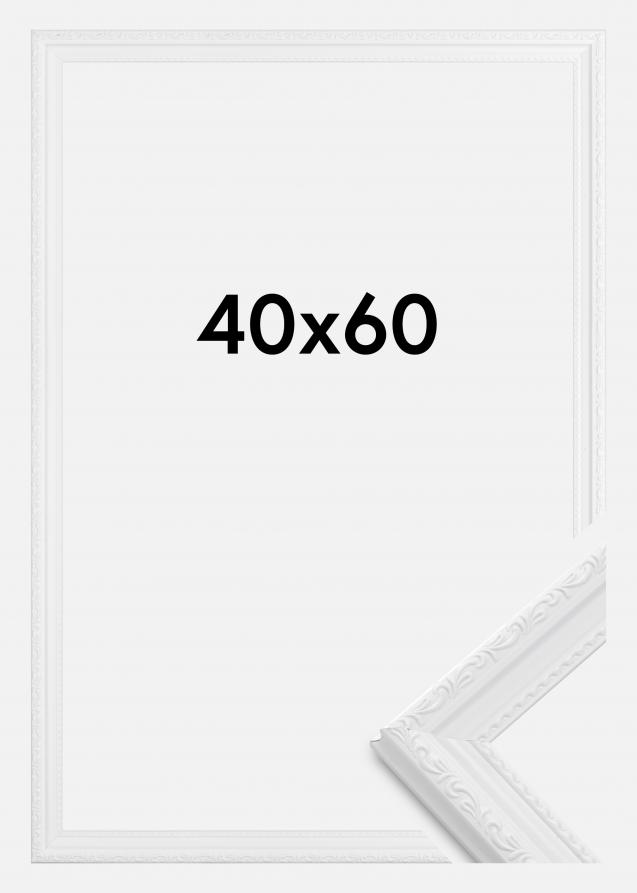 Moldura Abisko Vidro acrílico Branco 40x60 cm