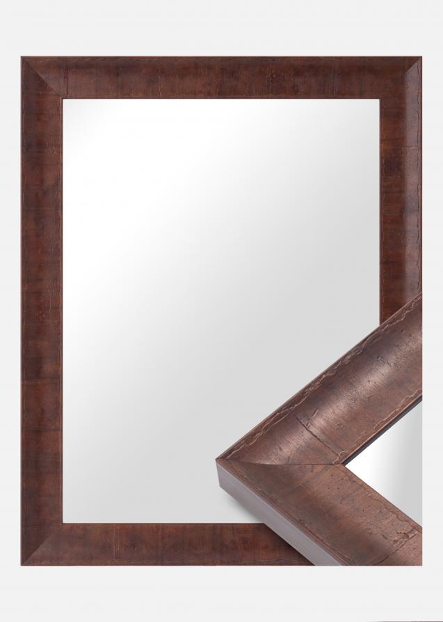 Espelho Ribe Castanho Folha de madeira de urze - Tamanho personalizável