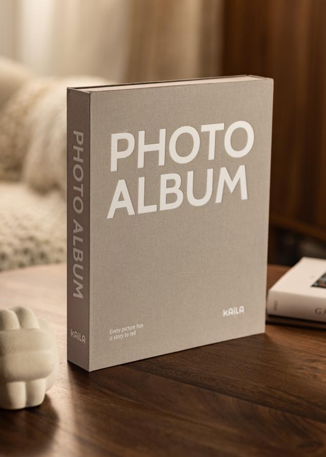 KAILA PHOTO Álbum Grey - Coffee Table Photo Álbum (60 Páginas pretas)