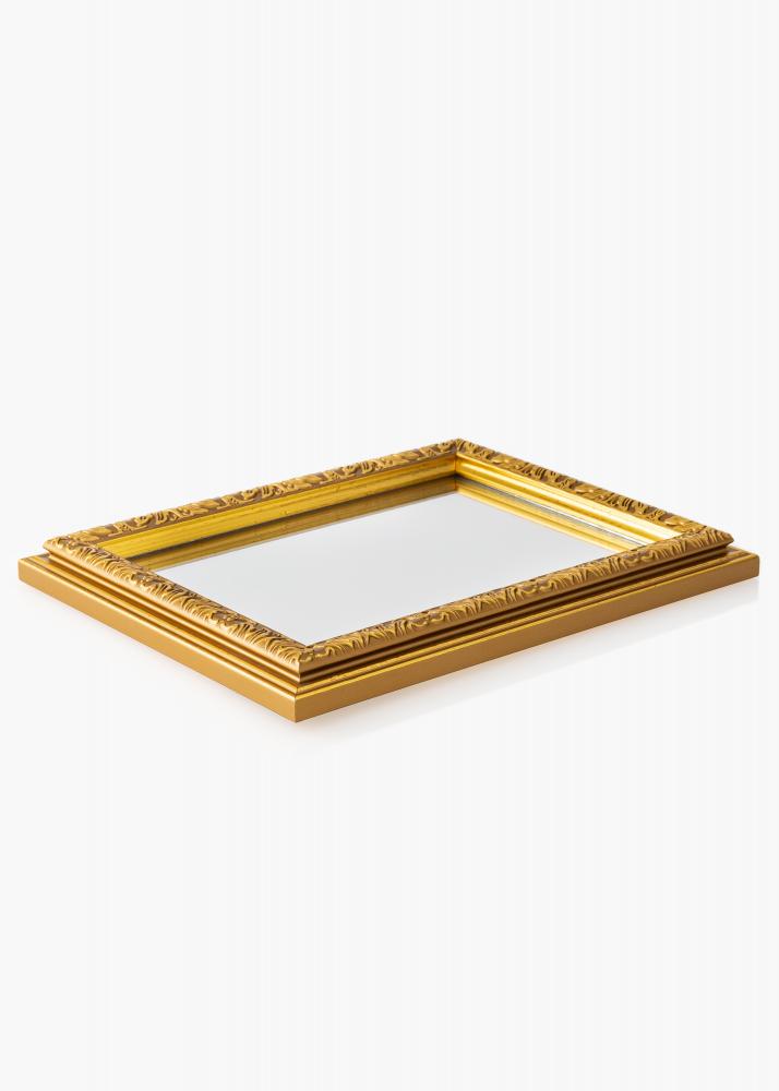 Espelho Nostalgia Dourado 15x20 cm