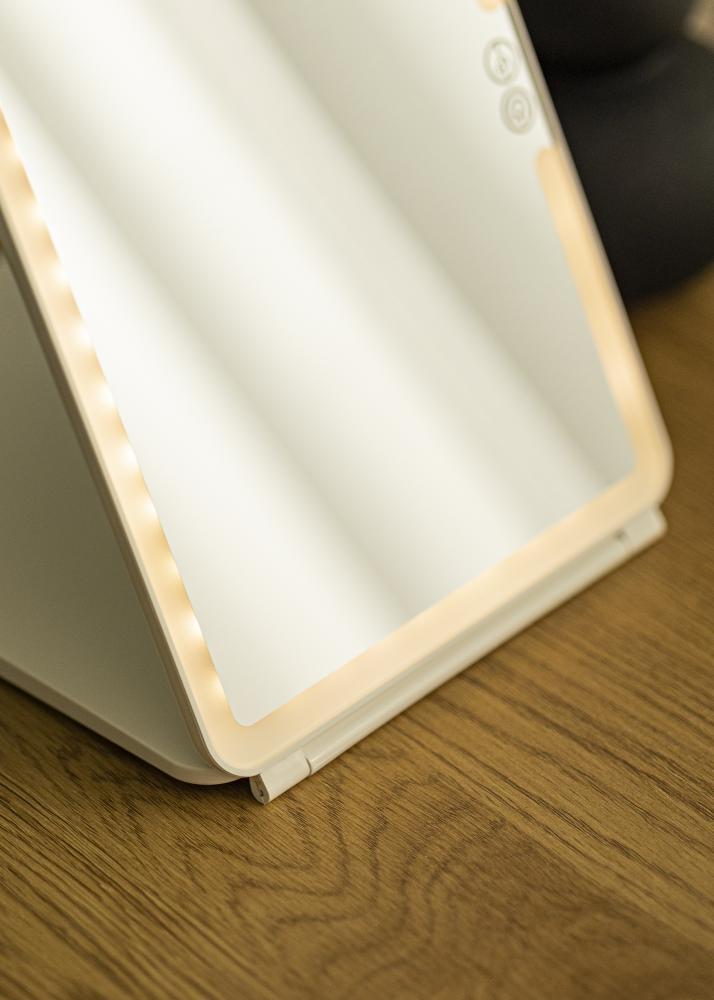 KAILA Espelho para toucador Travel LED Recarregvel Branco 19x25 cm