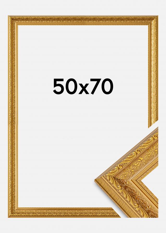 Moldura Ornate Vidro acrílico Dourado 50x70 cm