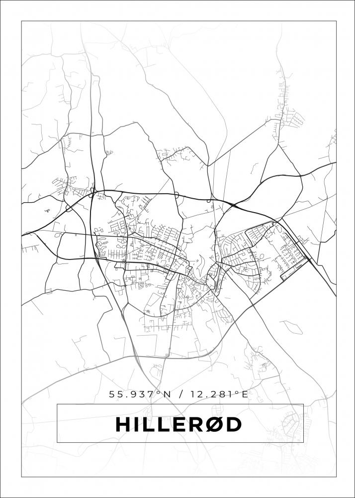 Mapa - Hillerd - Cartaz Branco