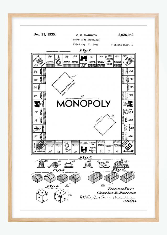 Desenho de patentes - Monopólio I Póster