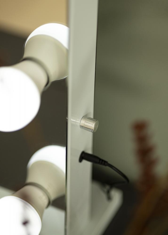 KAILA Espelho para toucador Hollywood Edge 15 E27 Branco 100x80 cm