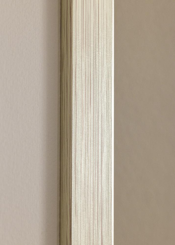 Moldura Prateado Wood Vidro acrlico 50x70 cm