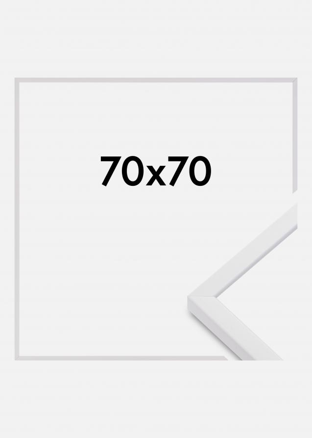 Moldura E-Line Vidro acrílico Branco 70x70 cm