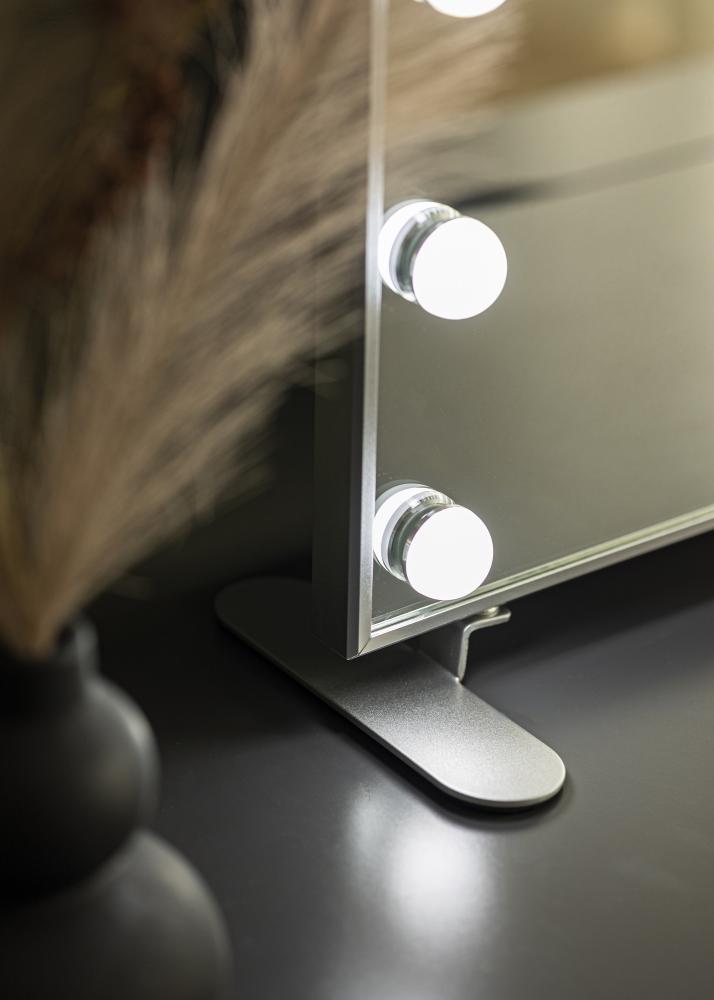 KAILA Espelho para toucador Hollywood 14 Prateado 60x50 cm