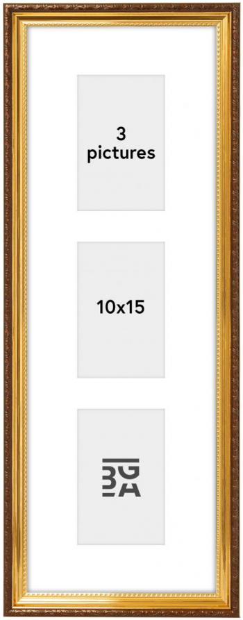 Abisko Conjunto de molduras I Dourado - 3 Fotografias (10x15 cm)