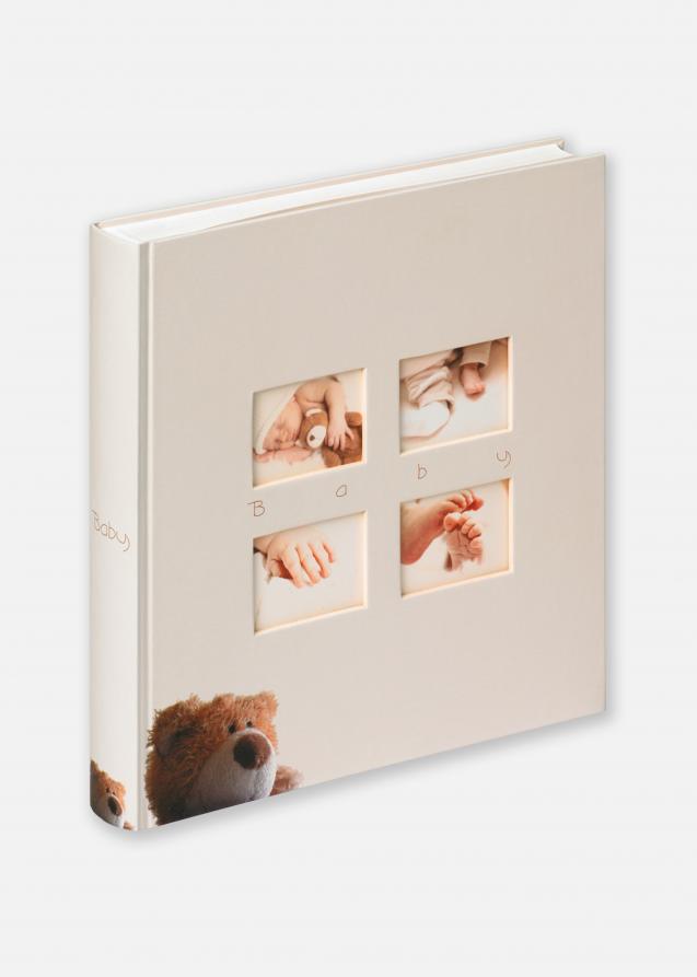 Classic Bear Ábum infantil Creme - 28x30,5 cm (60 Páginas brancas / 30 folhas)