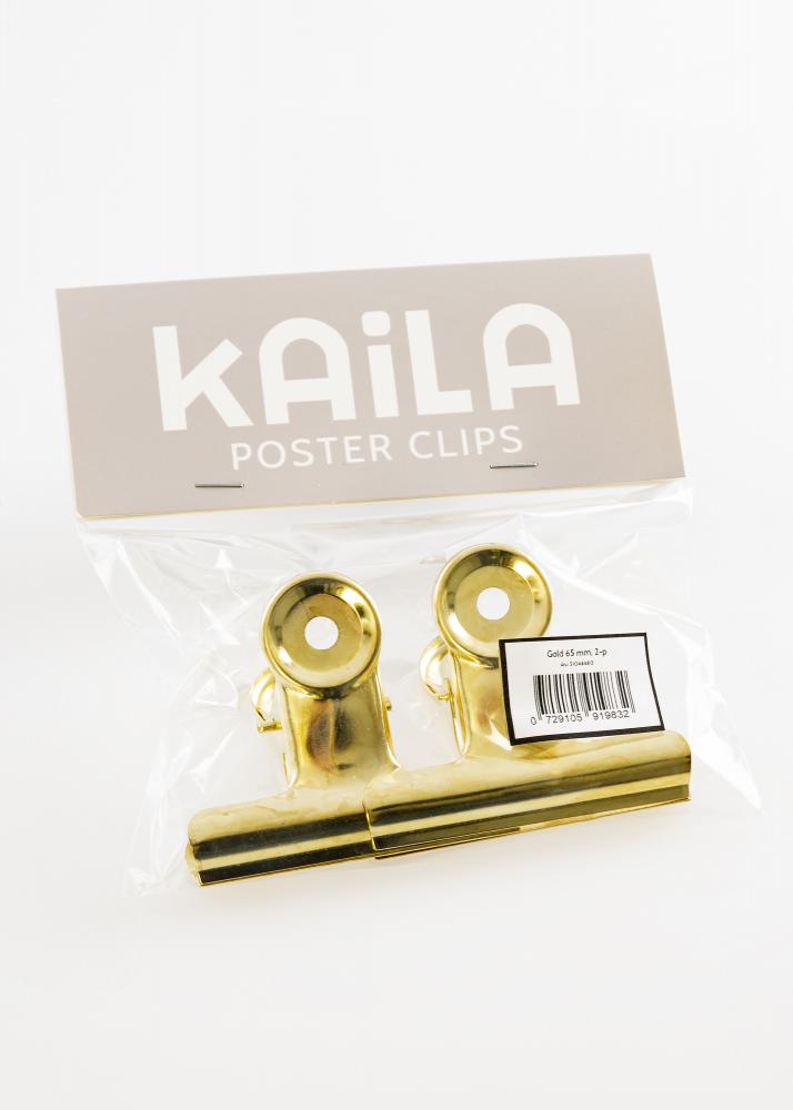 KAILA Pster Clip Gold 65 mm - 2-p