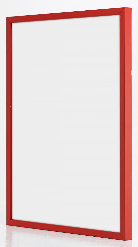 Moldura E-Line Vermelho 30x40 cm - Passe-partout Branco 21x30 cm
