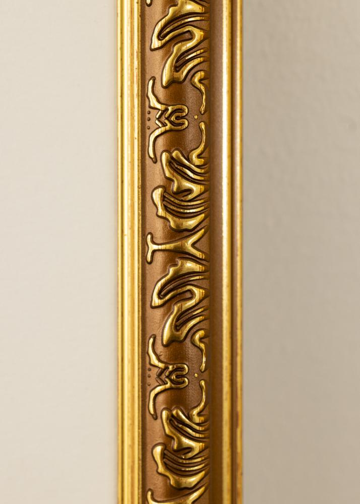Moldura Swirl Vidro acrlico Dourado 50x70 cm