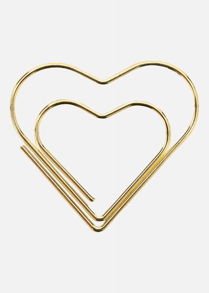 PAC Metlico Paperclip Heart Amarelod
