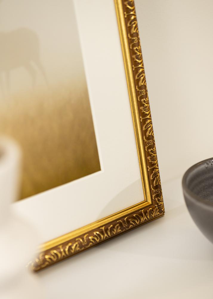 Moldura Swirl Vidro acrlico Dourado 70x100 cm