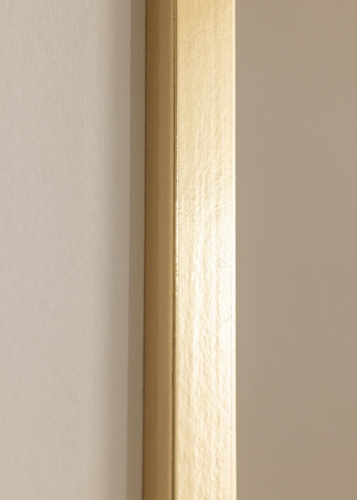 Moldura Trendy Dourado 13x18 cm - Passe-partout Branco 7x10 cm