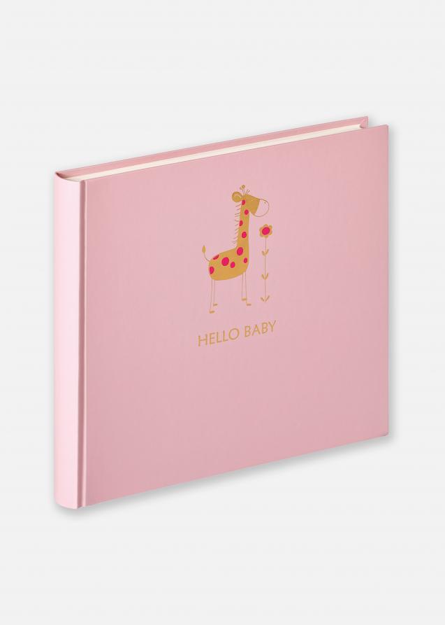 Hello Álbum de bebé Cor-de-rosa - 25x28 cm (50 Páginas brancas / 25 folhas)