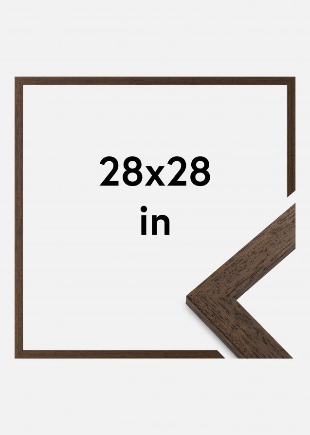 Moldura Brown Wood Vidro acrílico 28x28 inches (71,12x71,12 cm)