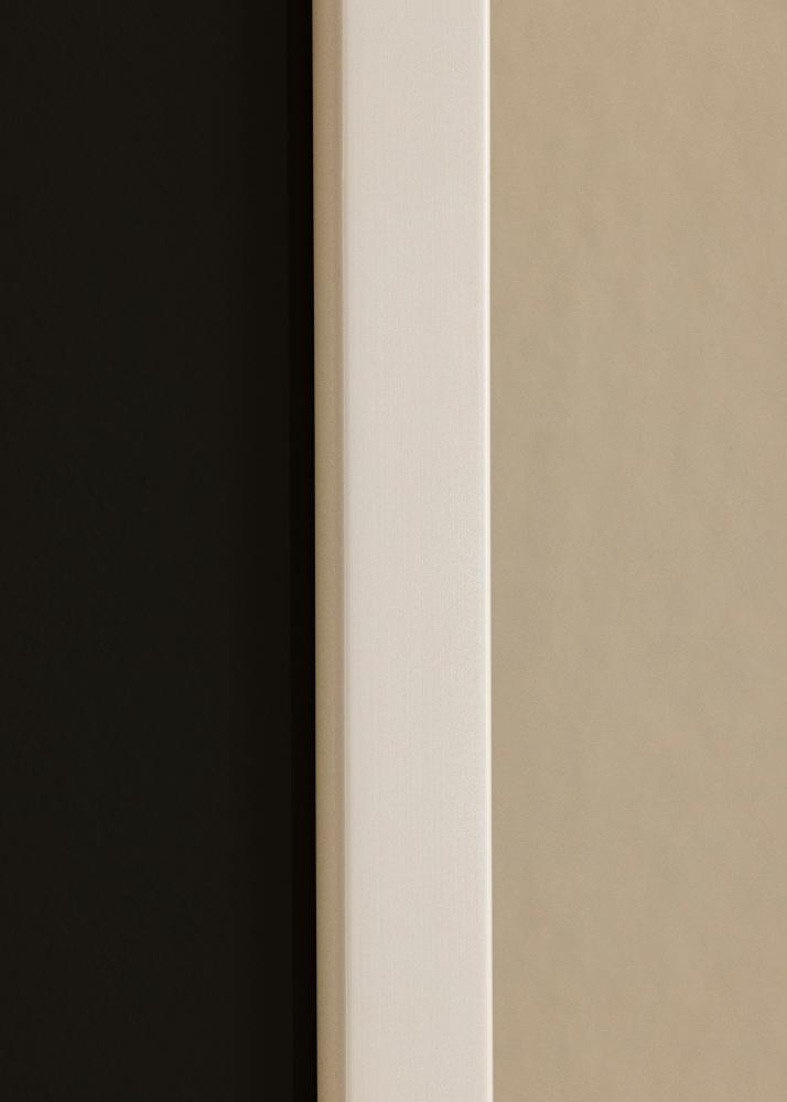 Moldura E-Line Branco 40x50 cm - Passe-partout Preto 27,5x37 cm