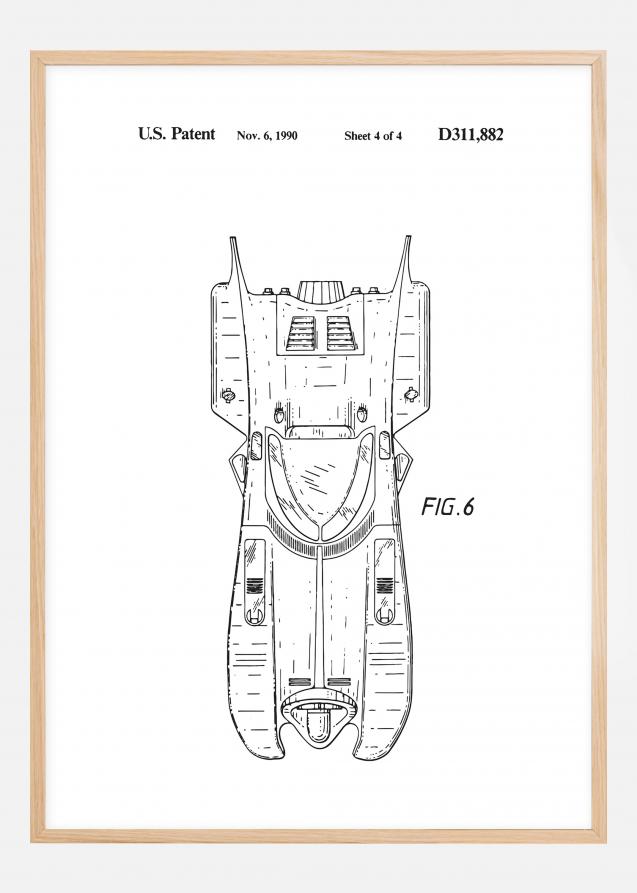 Desenho de patentes - Batman - Batmobile 1990 IIII Póster
