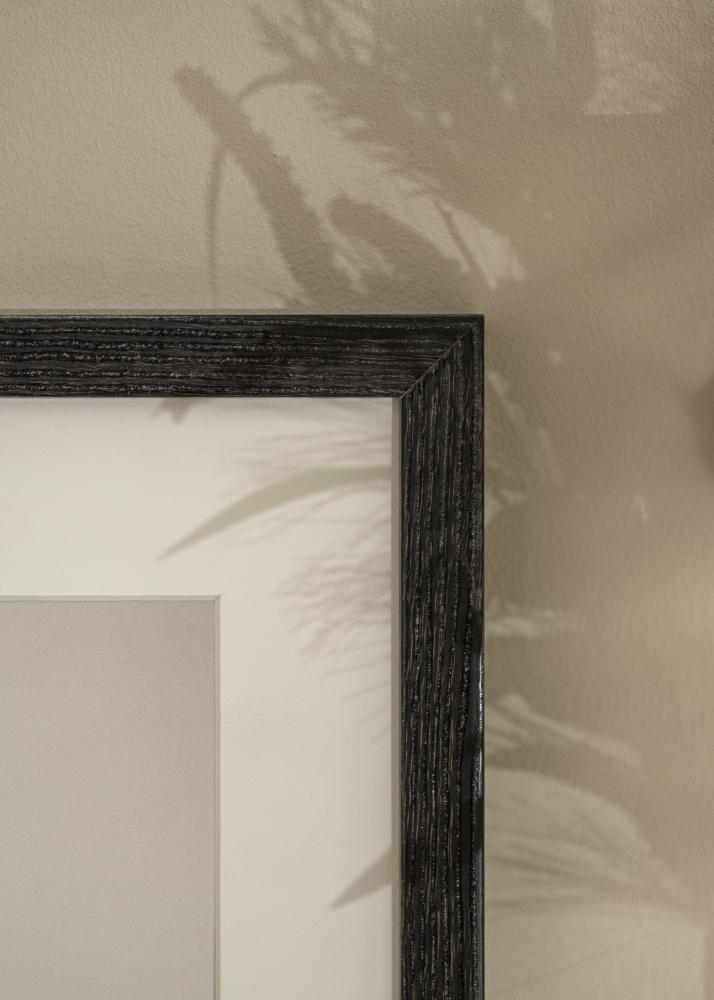 Moldura Fiorito Cinzento-escuro 40x60 cm - Passe-partout Branco 32,9x48,3 cm