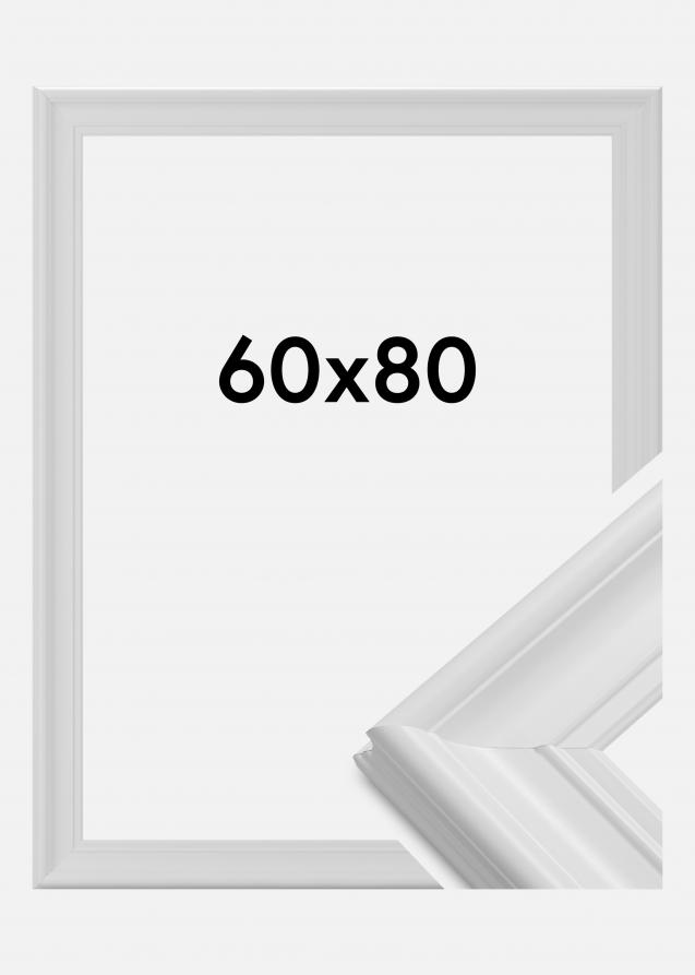Moldura Mora Premium Vidro acrílico Branco 60x80 cm