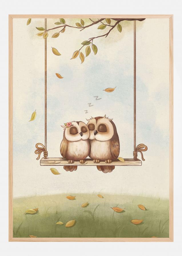 Owls in love Póster