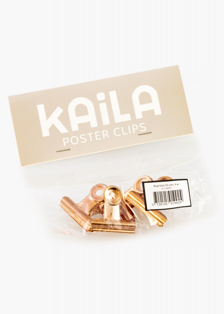 KAILA Pster Clip Rose Gold 30 mm - 4-p