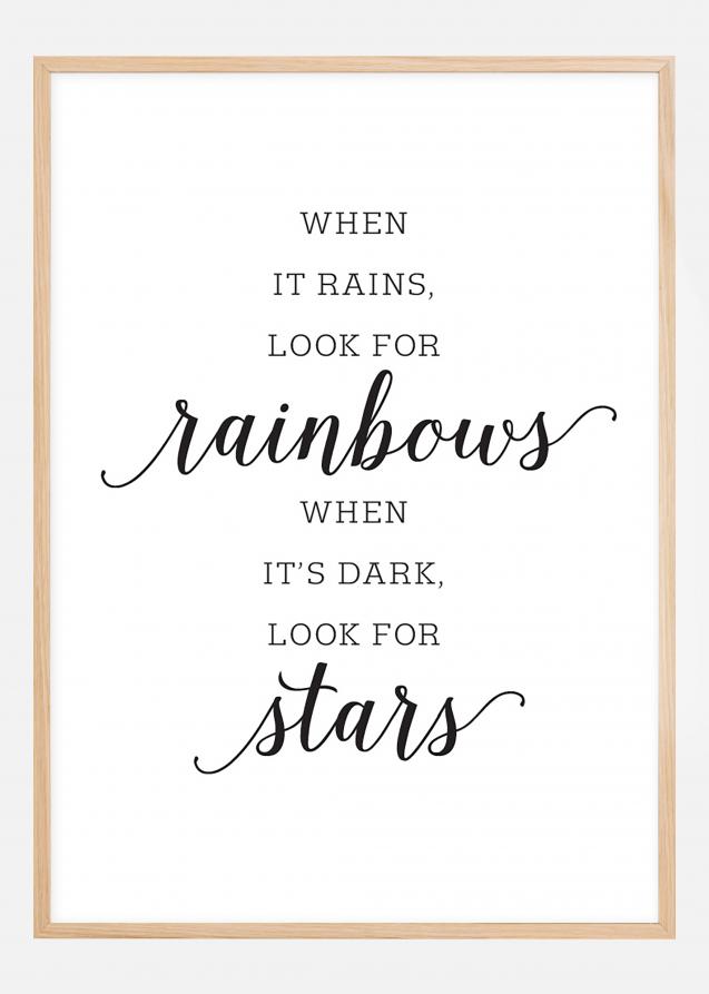 When it rains, look for rainbows Póster