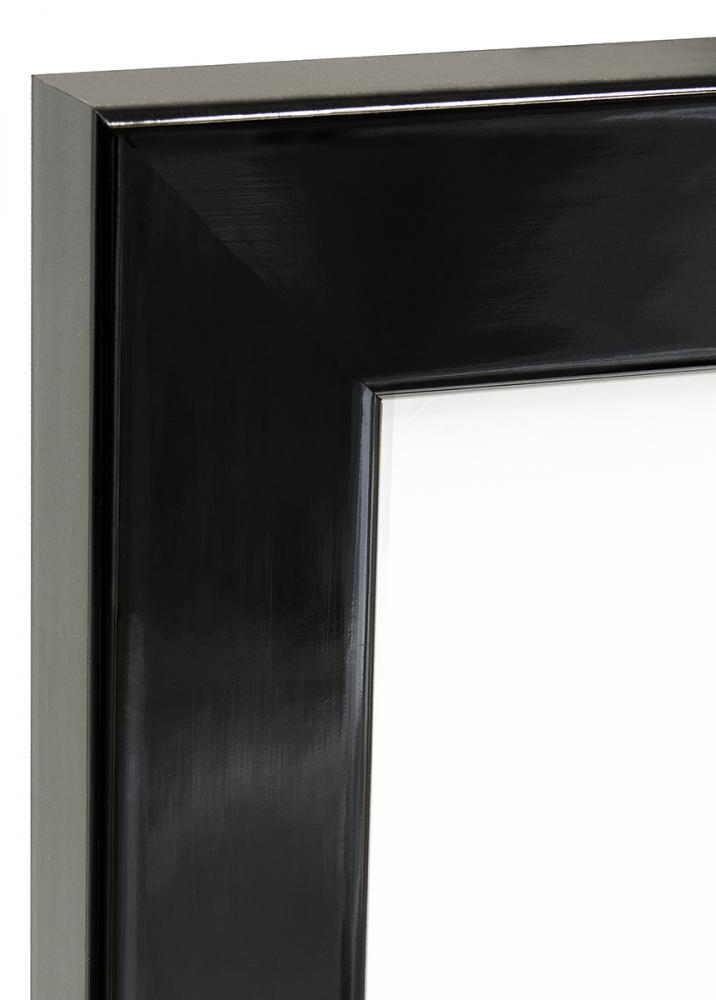 Moldura Uppsala Vidro acrlico Preto Acabamento brilhante 50x60 cm