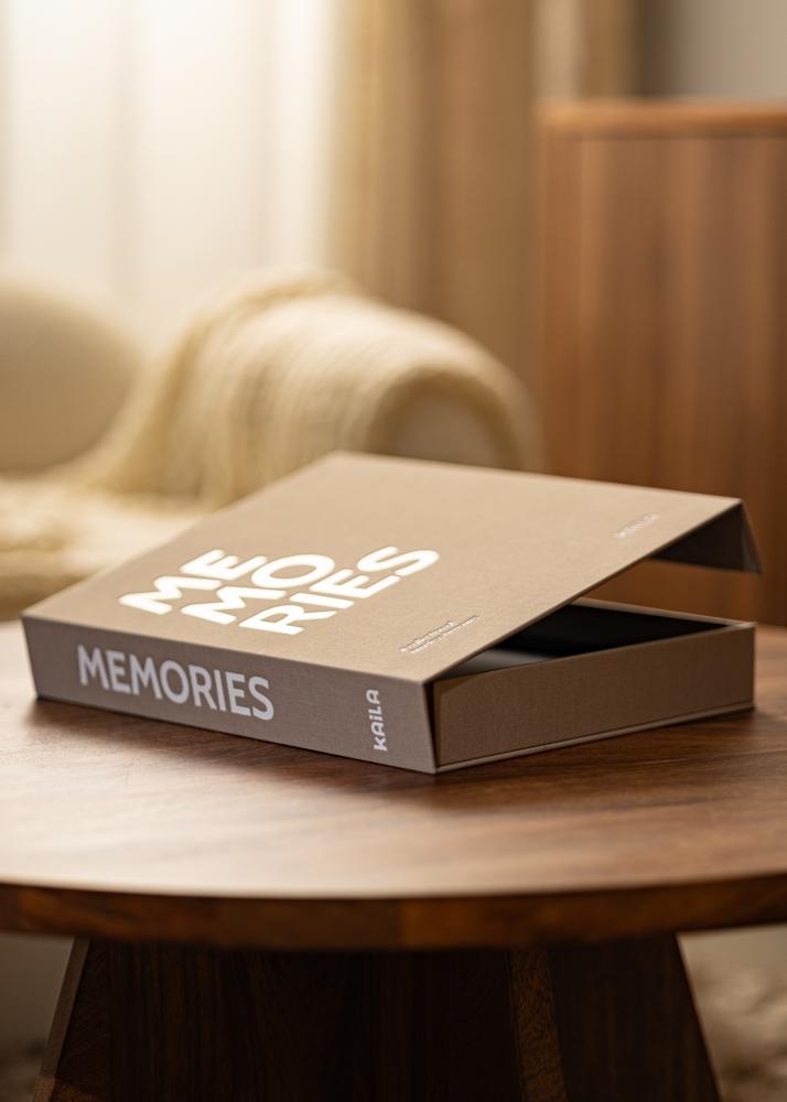 KAILA MEMORIES Grey/White - Coffee Table Photo lbum (60 Pginas pretas)