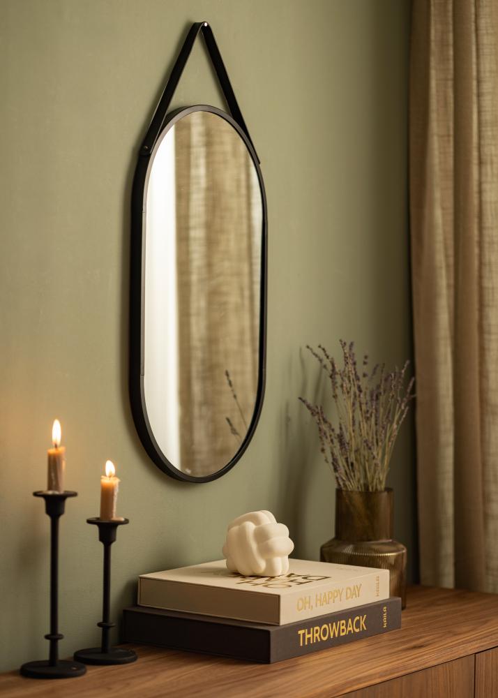 Espelho Trapani Preto 35x60 cm