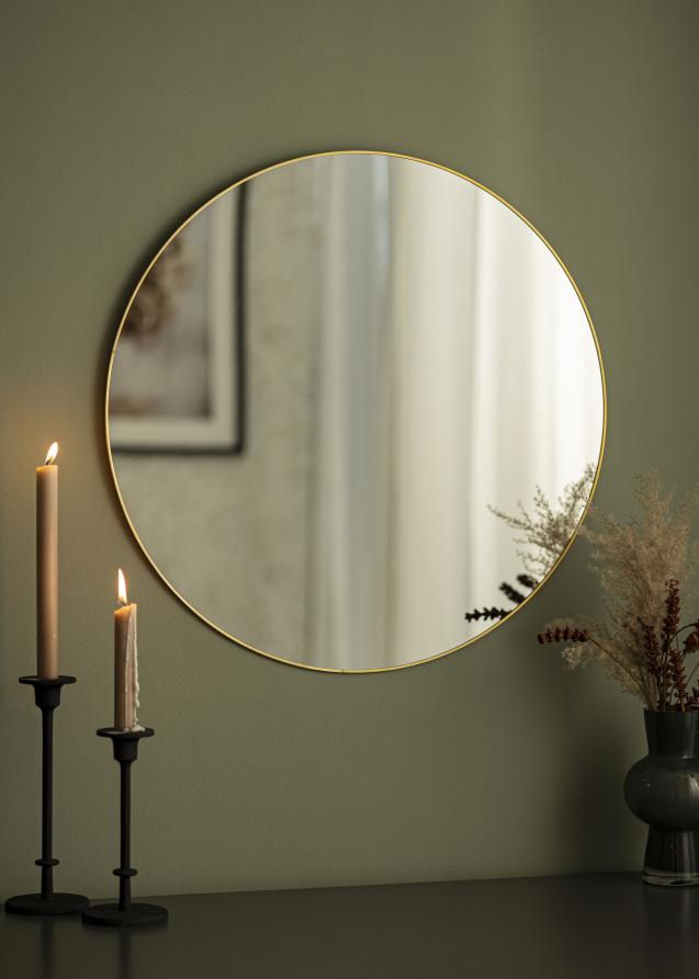 Round Mirror Jersey- Thin Brass 60 cm Ø