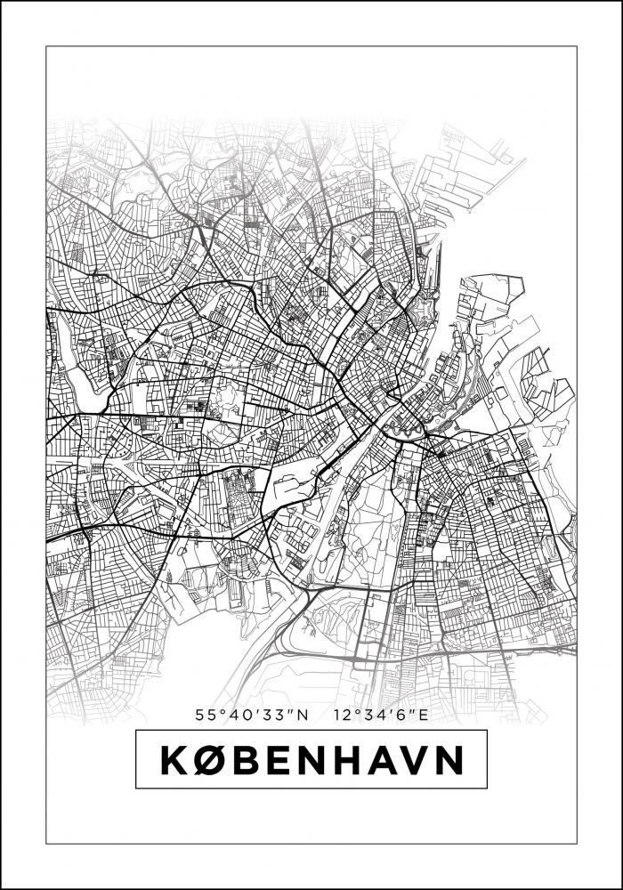 Mapa - Kbenhavn - Branco Pster