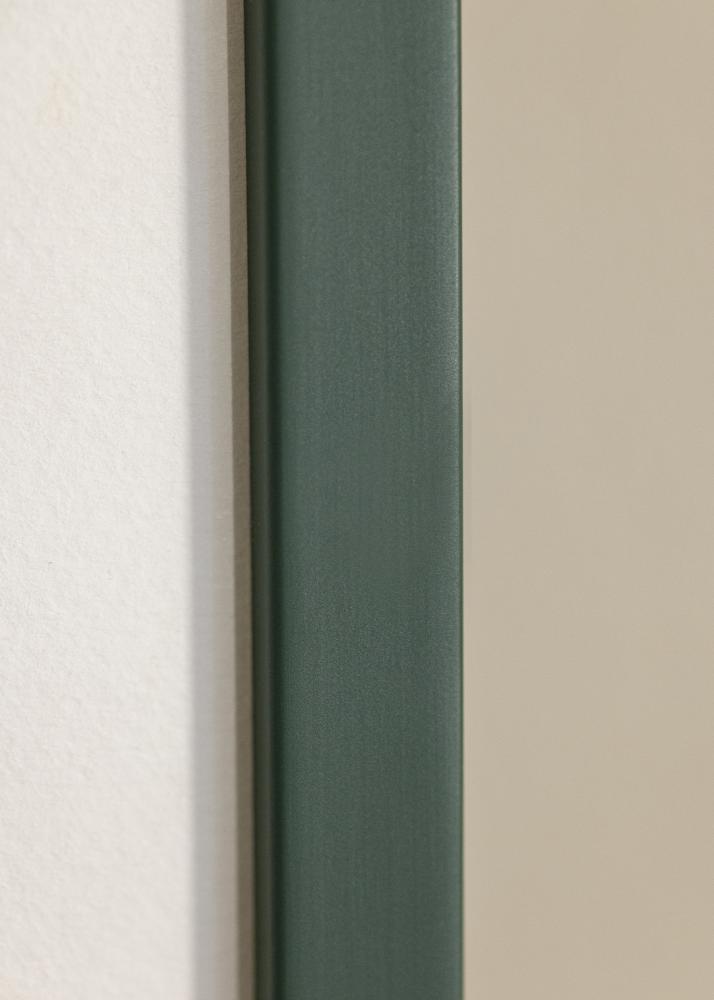 Moldura E-Line Verde 70x100 cm - Passe-partout Branco 24x36 inches
