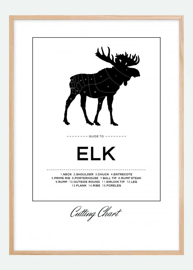 Elk Cut Chart Póster